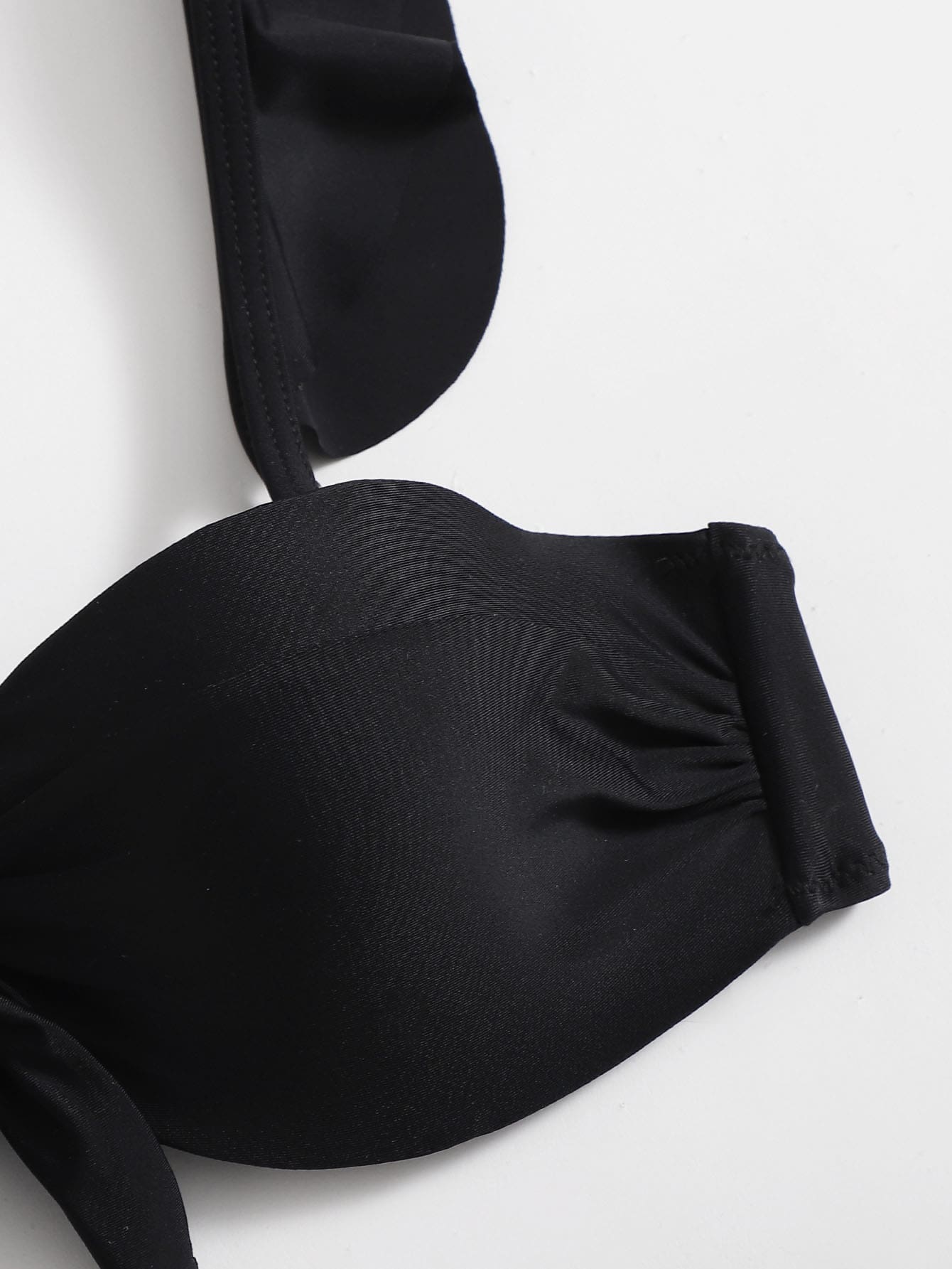 Striped Bikini With Ruffles And Adjustable Sides