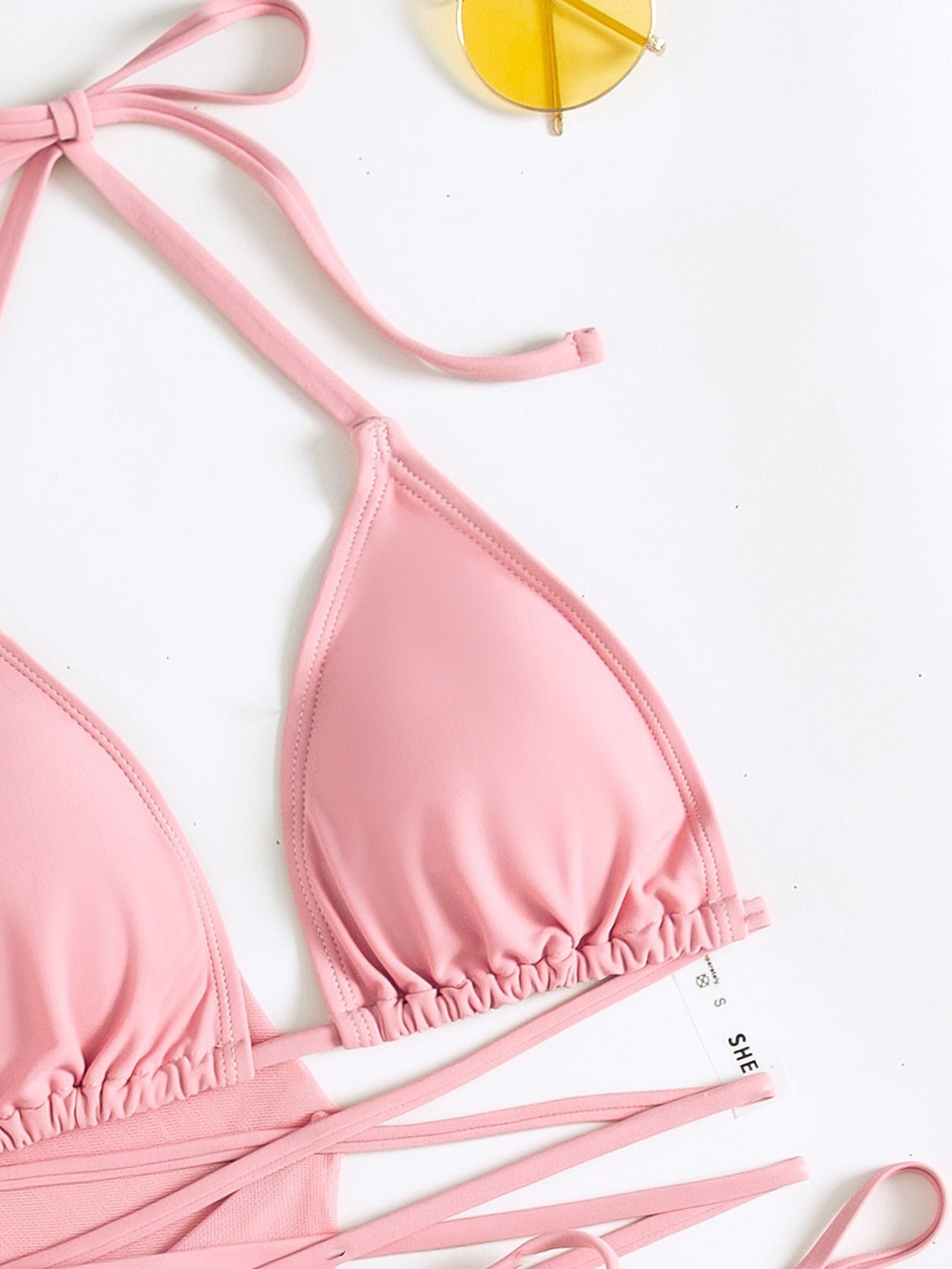 Bikini And Cover-Up Set With Tie And Fringe Details