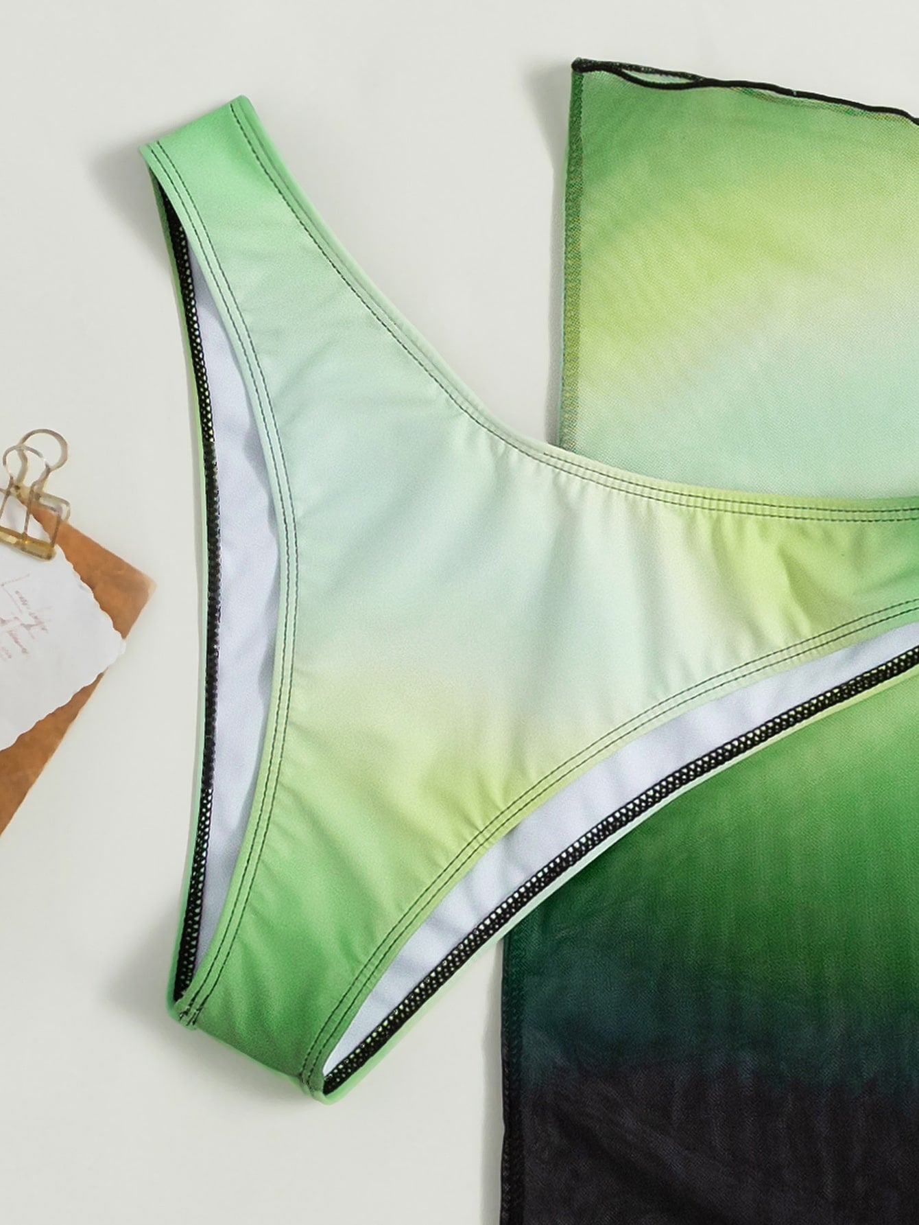 Bikini Cropped Top And Asymmetrical Printed Skirt Set