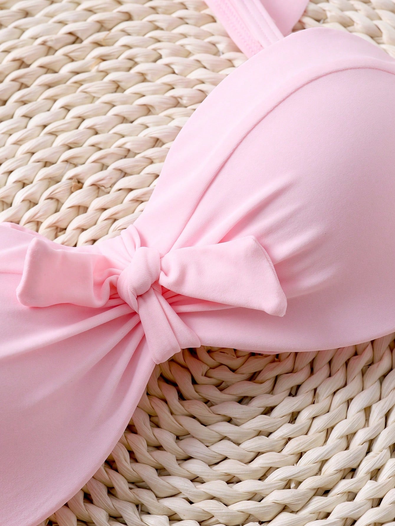 Striped Bikini With Ruffles And Adjustable Sides