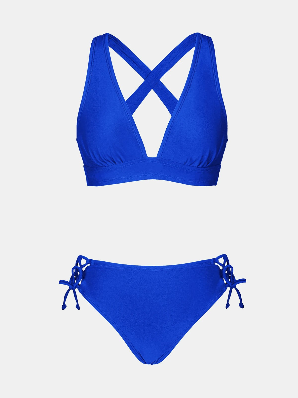 Bikini With Deep V-Neckline And Adjustable Sides