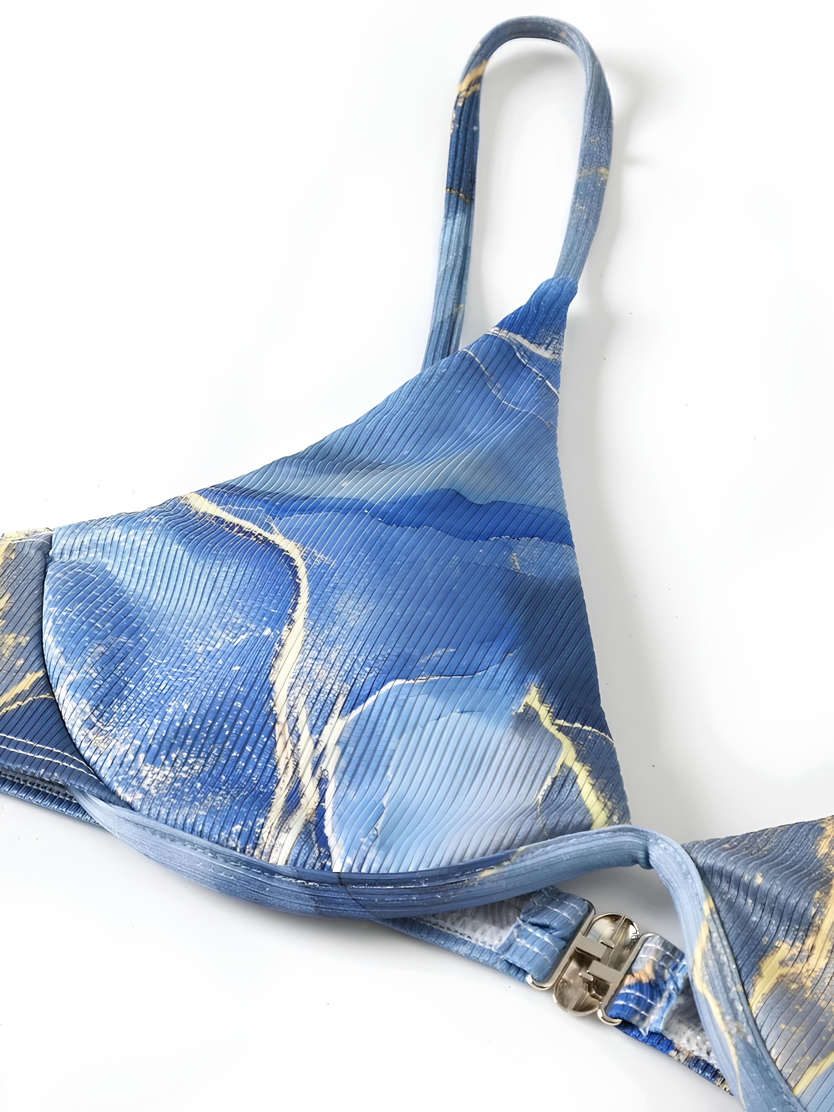 Structured Bikini Set With Printed Transparent Skirt