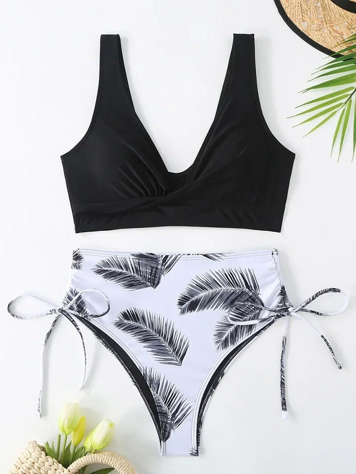 High-Waisted Printed Bikini With Adjustable Sides