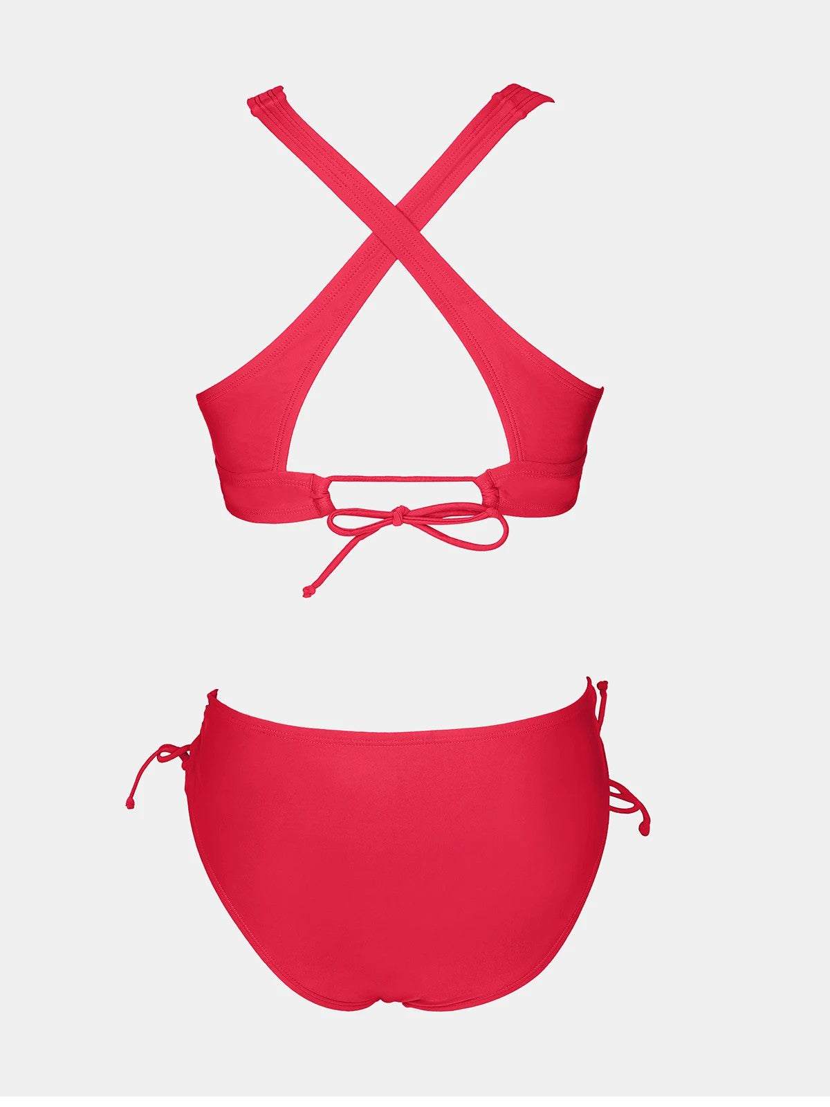 Bikini With Deep V-Neckline And Adjustable Sides