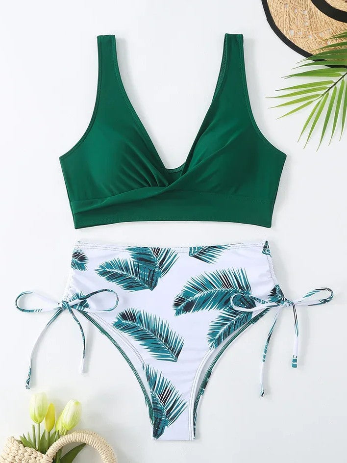 High-Waisted Printed Bikini With Adjustable Sides