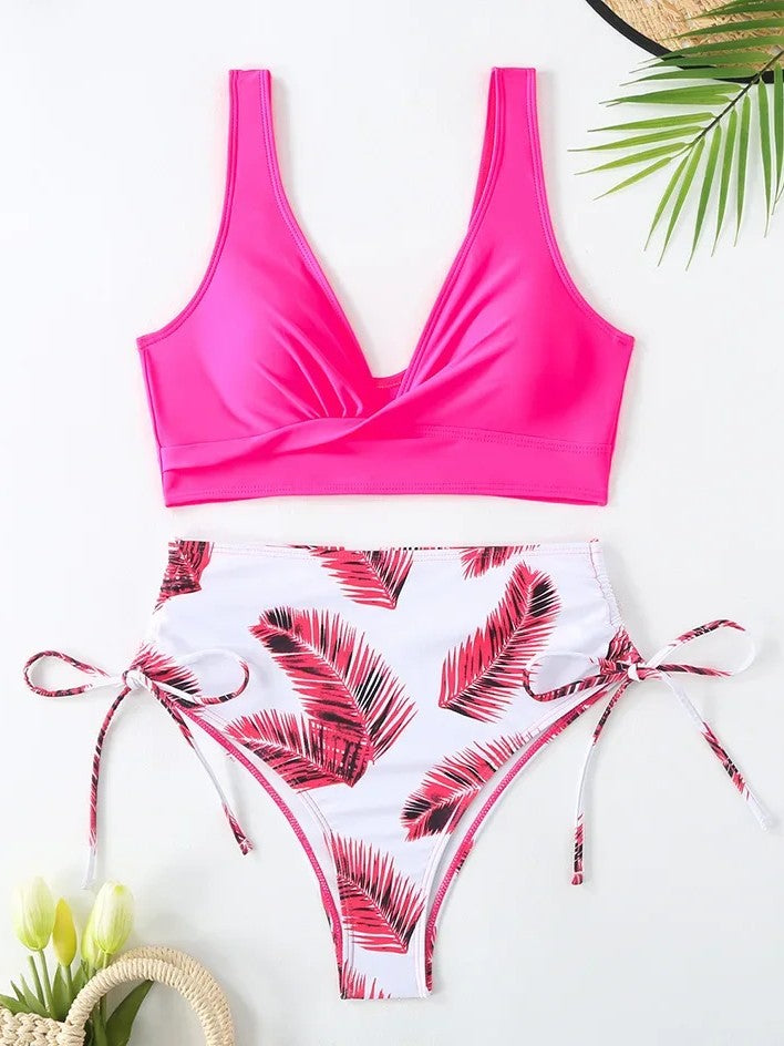 High-Waisted Printed Bikini With Adjustable Sides