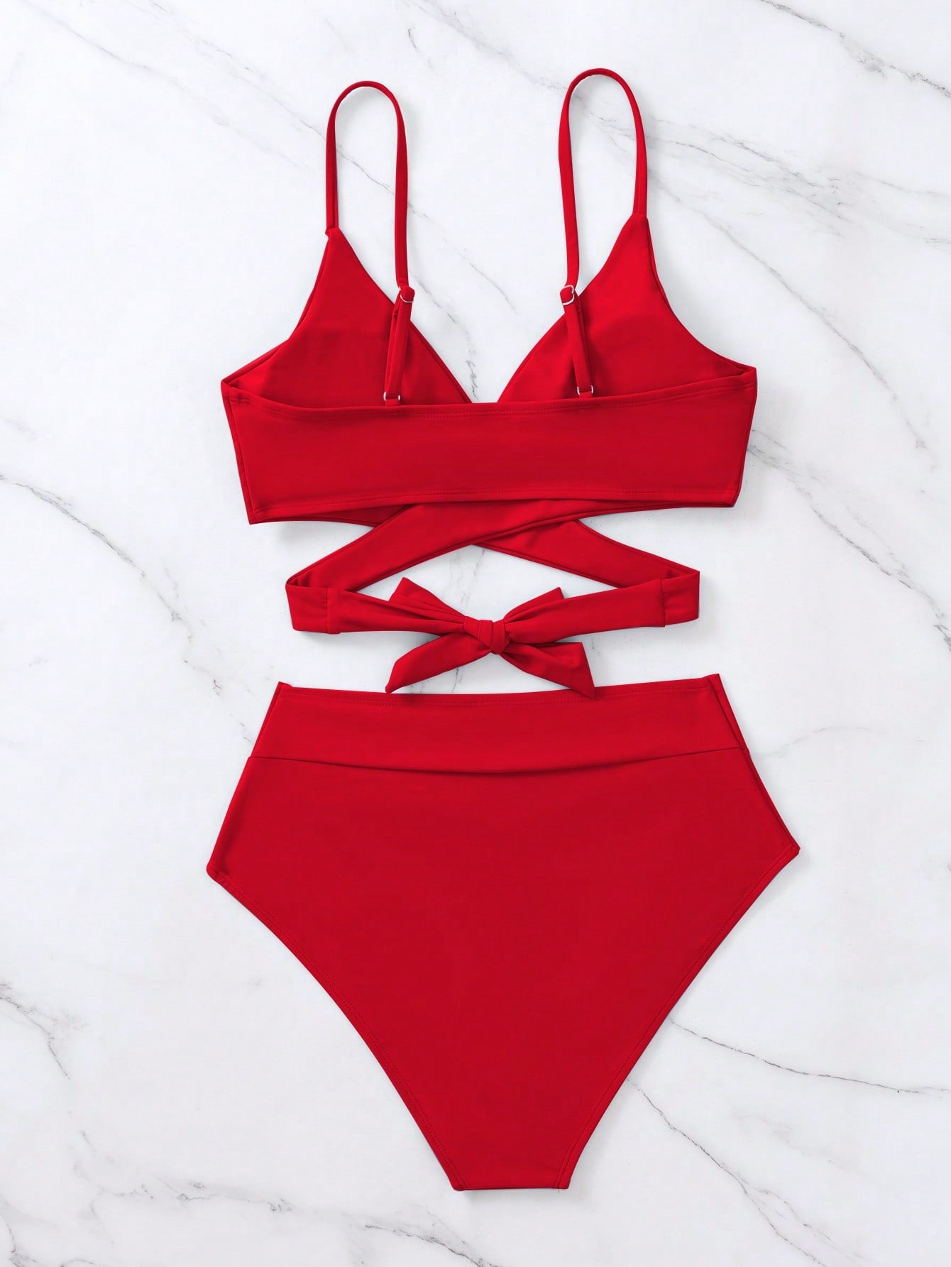High-Waisted Bikini With Cutouts And Wrap Top