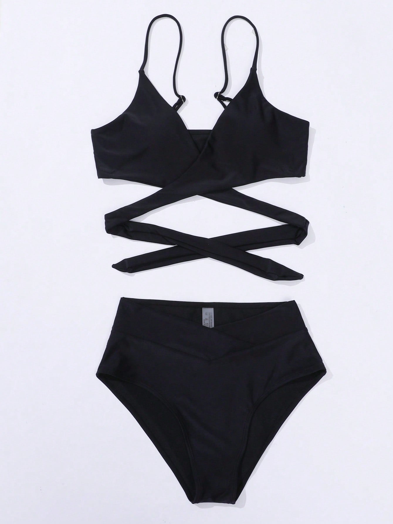 High-Waisted Bikini With Cutouts And Wrap Top
