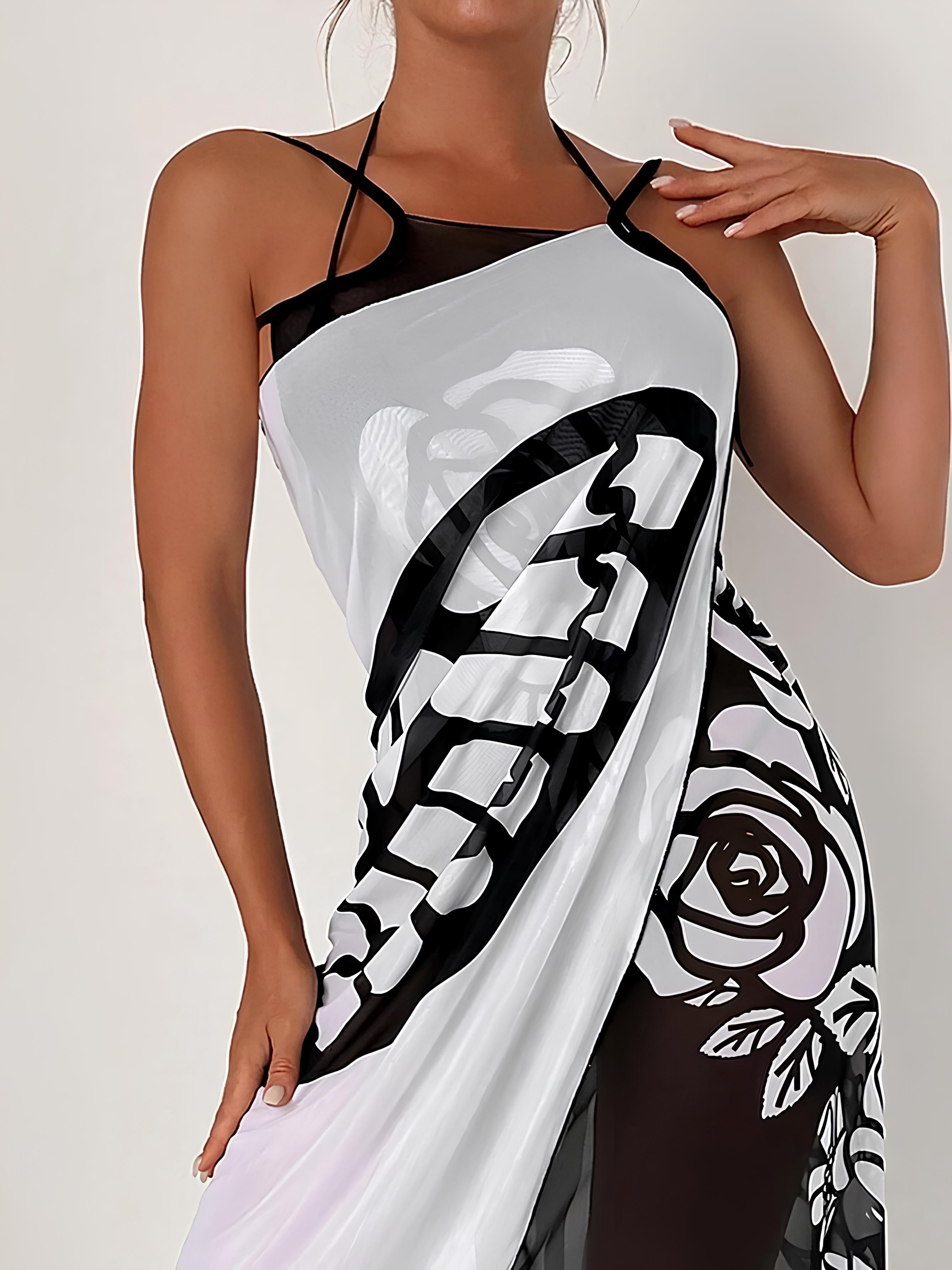 Butterfly Printed Cover-Up With Versatile Tie