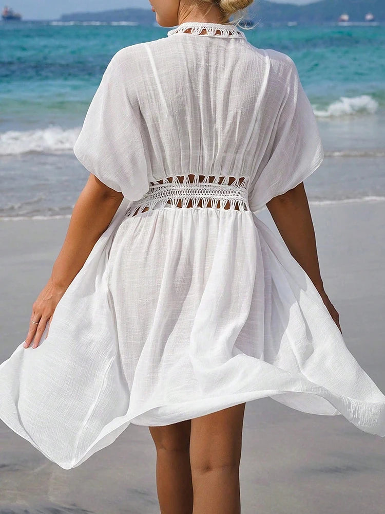 Cover-Up With Tie And Elegant Cutout Detail